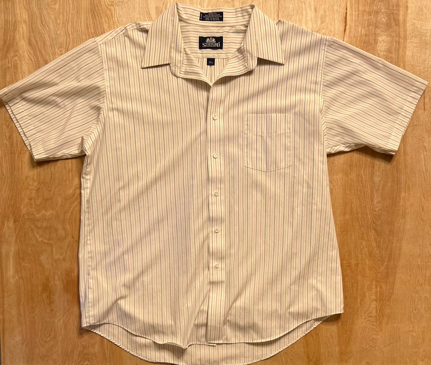 stafford short sleeve dress shirts Indress Shirt Purple Comptoir 102 Fabric Description Men's lot of 2 stafford