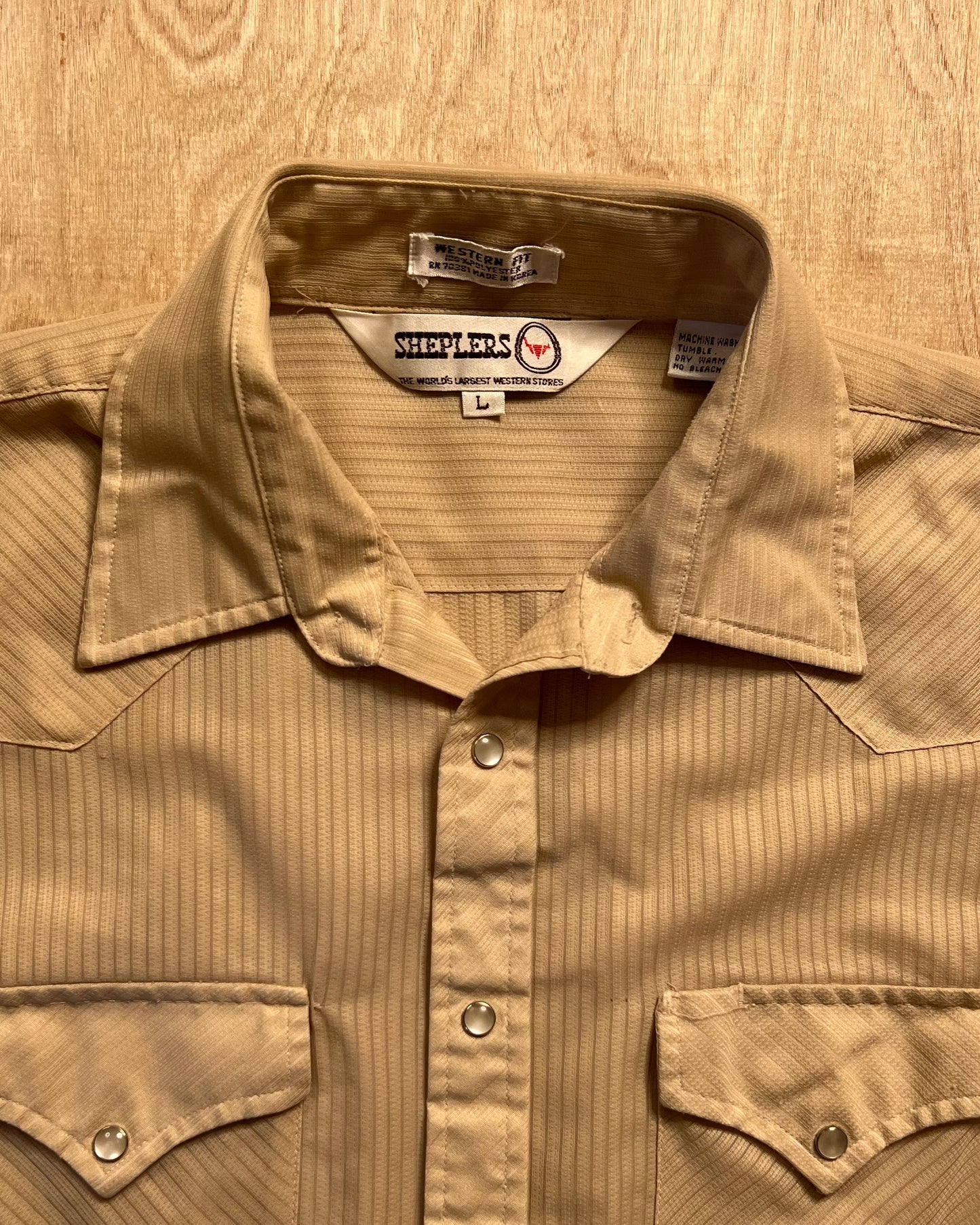 Vintage Sheplers Short Sleeve Snap Button Up