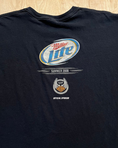 2008 Summer Miller Lite X Harley Davidson T-Shirt