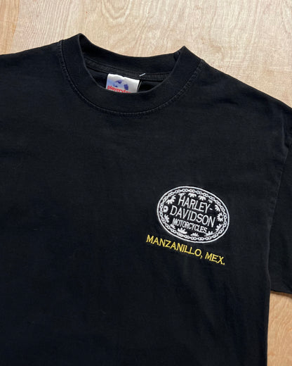 Vintage Harley Davidson Manzanillo, Mexico T-Shirt