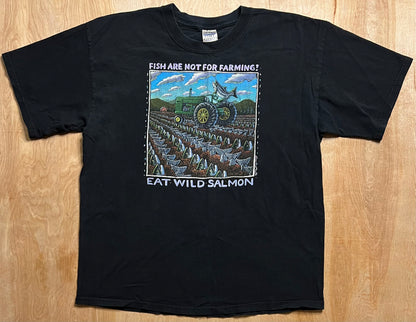 2003 "Fish are not for Farming" Eat Wild Salmon T-Shirt