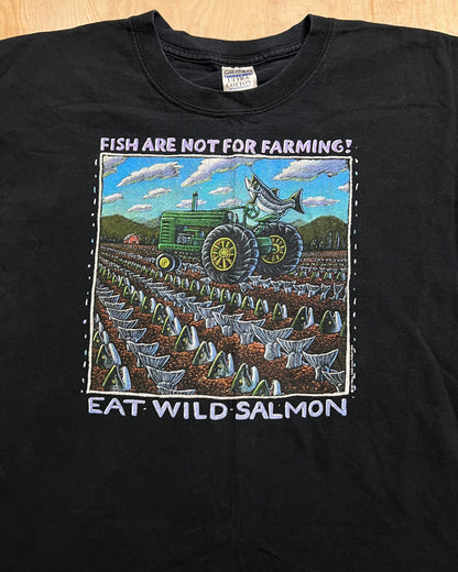 2003 "Fish are not for Farming" Eat Wild Salmon T-Shirt