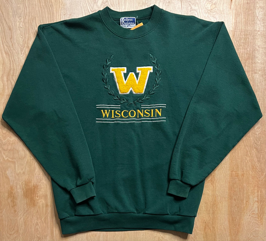 1990's Embroidered Wisconsin Endless Designs Crewneck