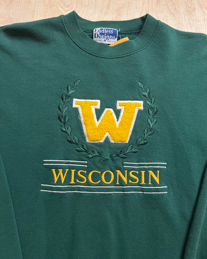 1990's Embroidered Wisconsin Endless Designs Crewneck