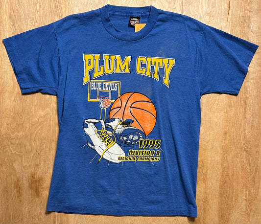 1995 Plum City Basketball Single Stitch T-Shirt