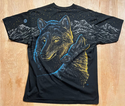 1995 AOP Wolf X Mountains X Night Sky T-Shirt