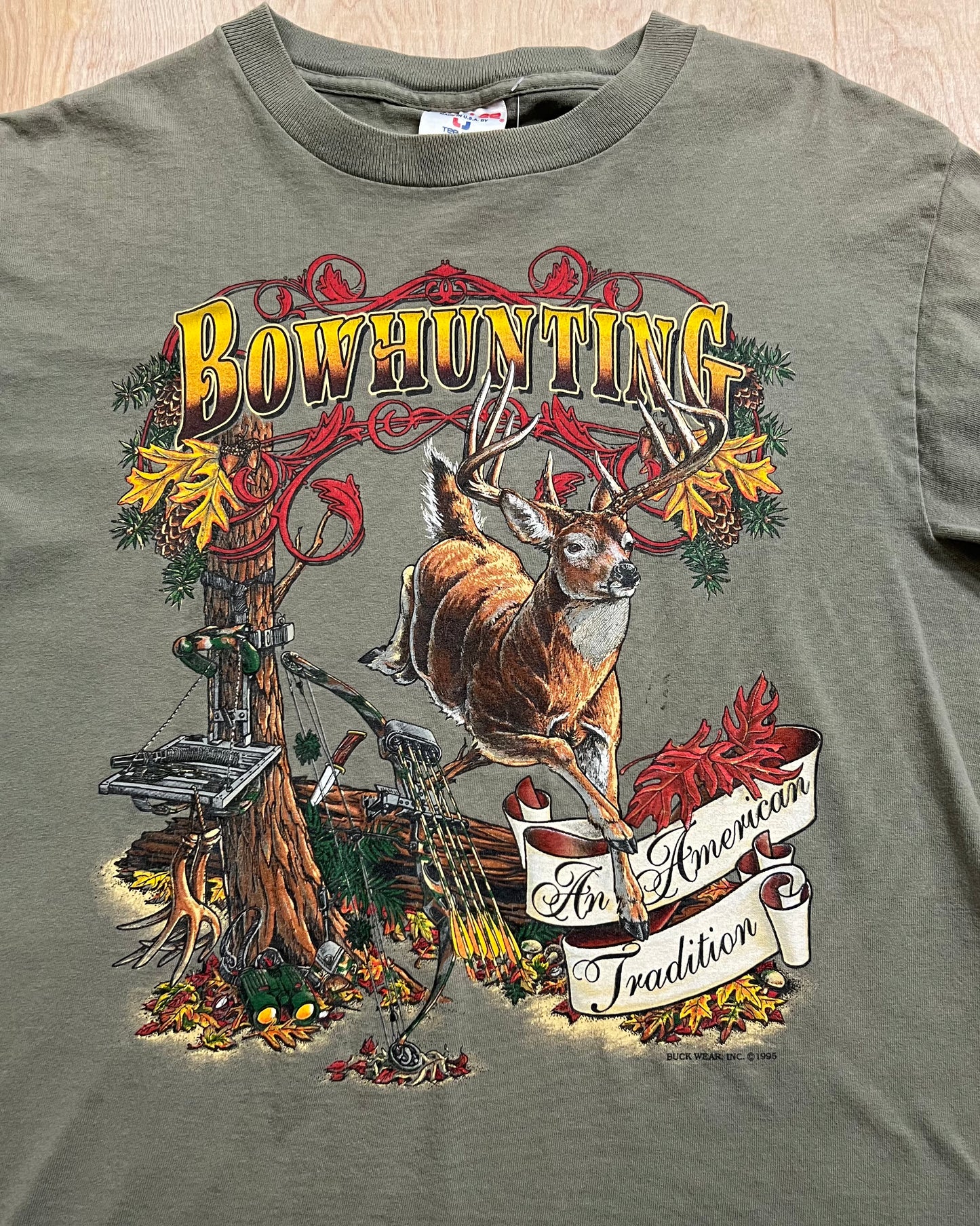 1995 Bowhunting X Whitetail Single Stitch T-Shirt