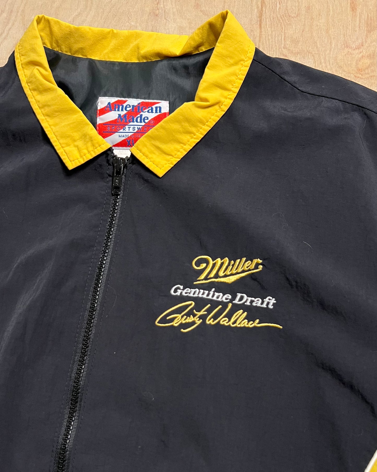 Vintage Miller Genuine Draft Rusty Wallace Racing Jacket