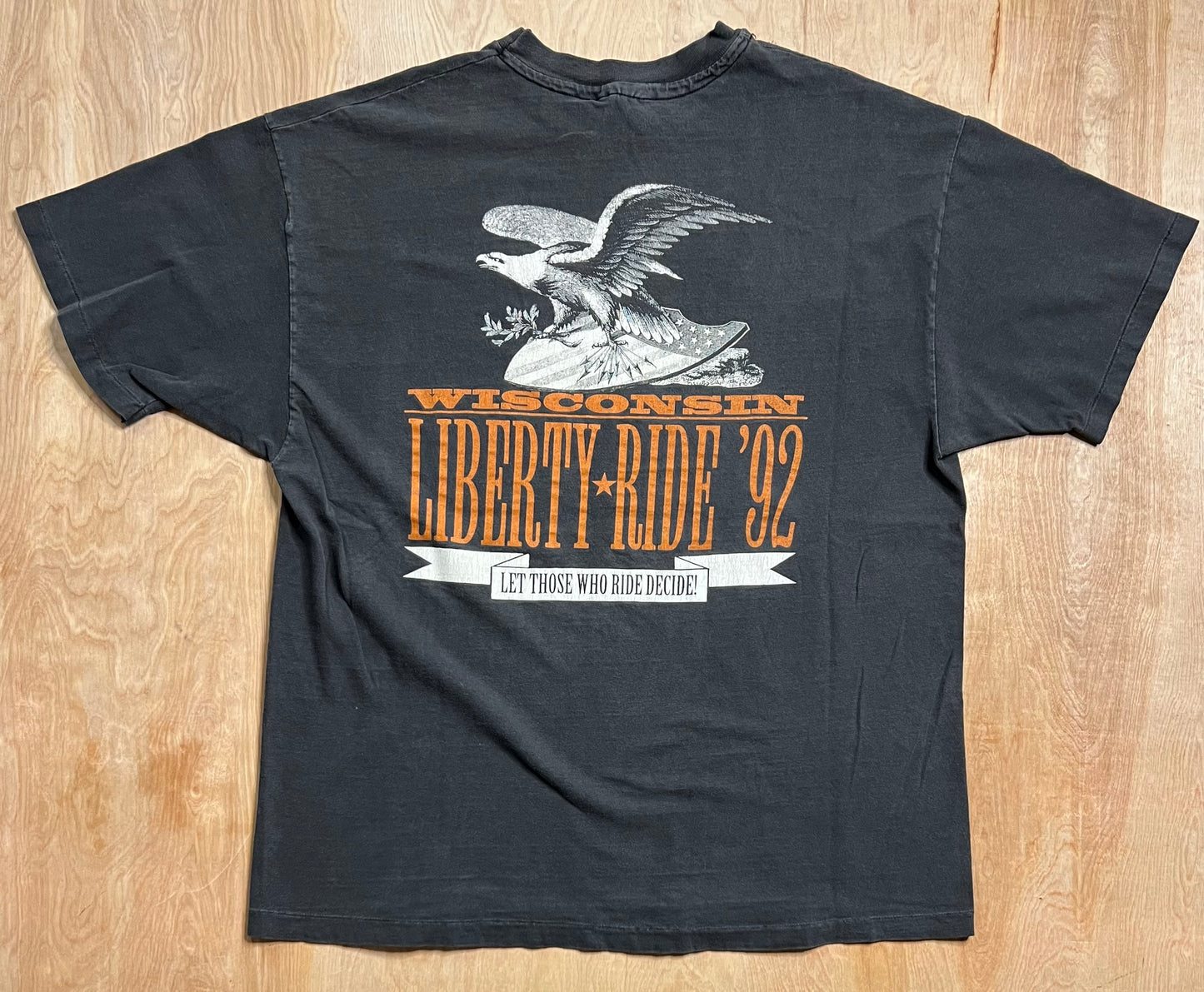 1992 Liberty Ride "Let those who ride decide" Single Stitch T-Shirt