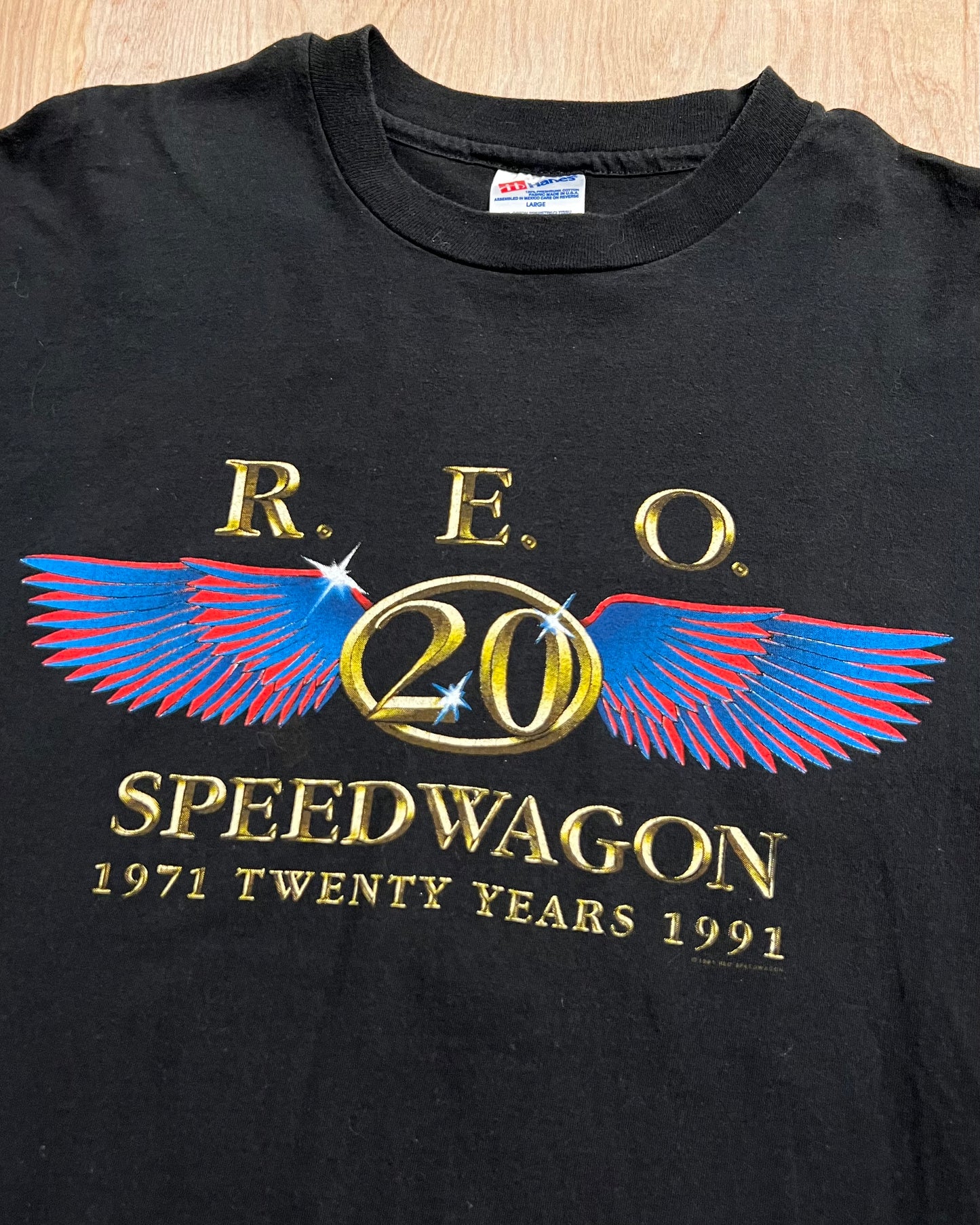 1991 REO Speedwagon Twenty Year Anniversary Tour Single Stitch T-Shirt