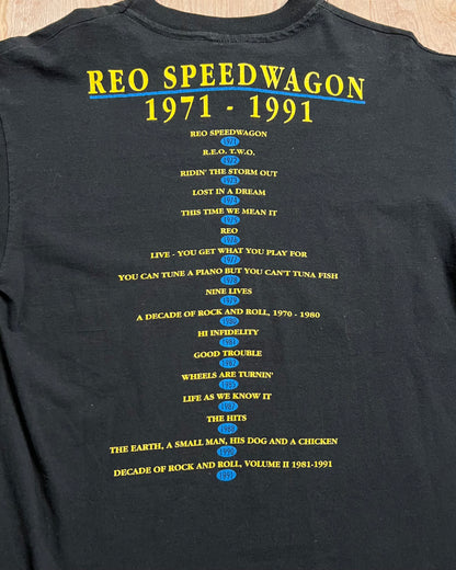 1991 REO Speedwagon Twenty Year Anniversary Tour Single Stitch T-Shirt