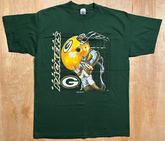 1995 Green Bay Packers Logo 7 Helmet T-Shirt