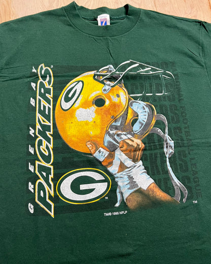 1995 Green Bay Packers Logo 7 Helmet T-Shirt