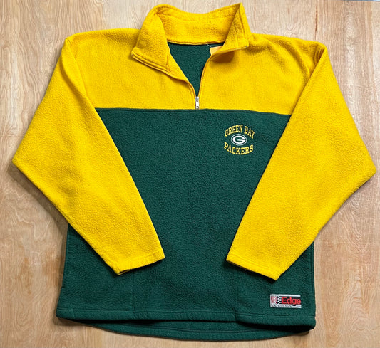 Vintage Green Bay Packers The Edge Quarter Zip Fleece