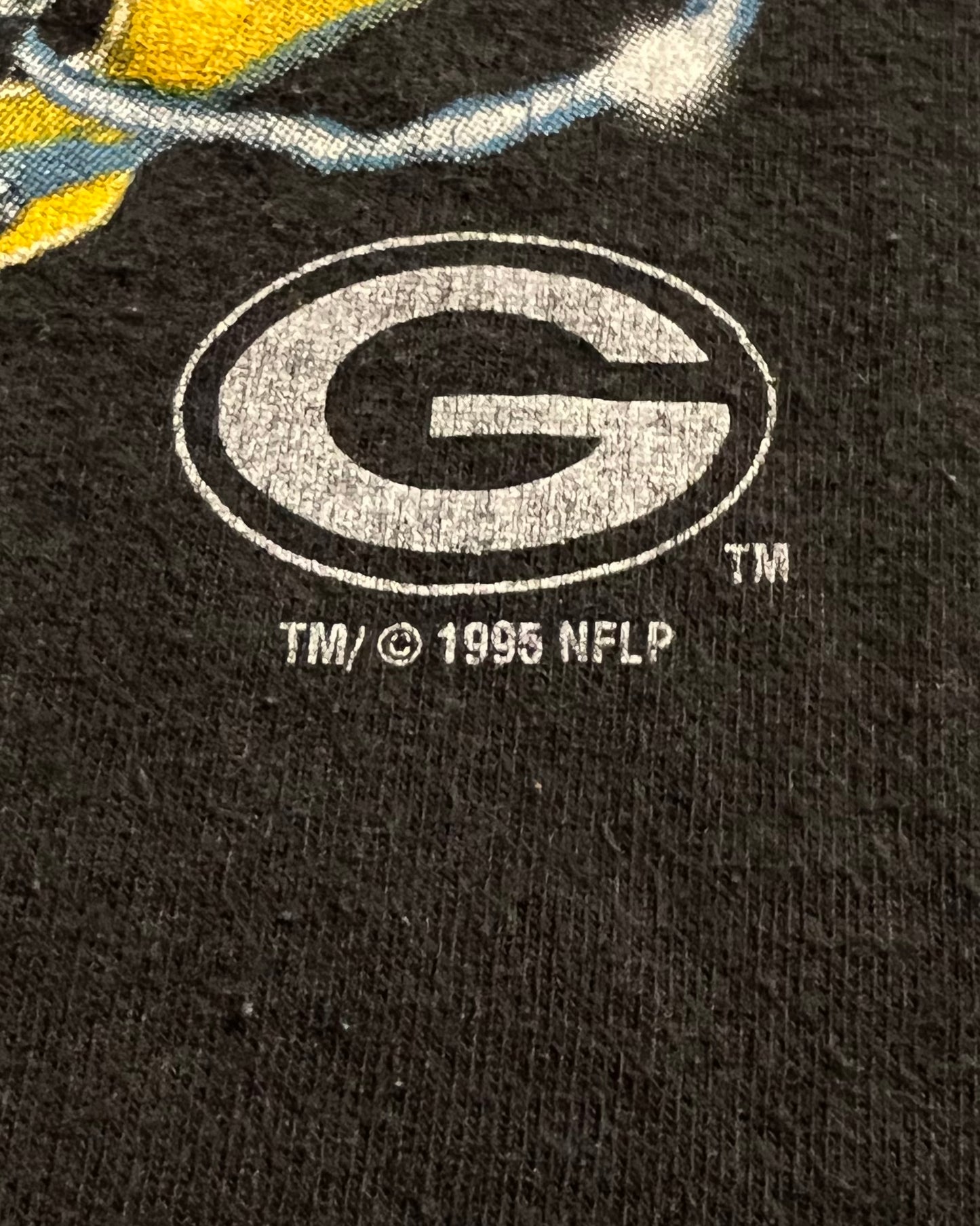 1995 Green Bay Packers Helmet x Lightning Single Stitch T-Shirt