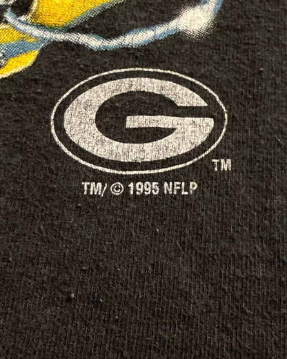 1995 Green Bay Packers Helmet x Lightning Single Stitch T-Shirt