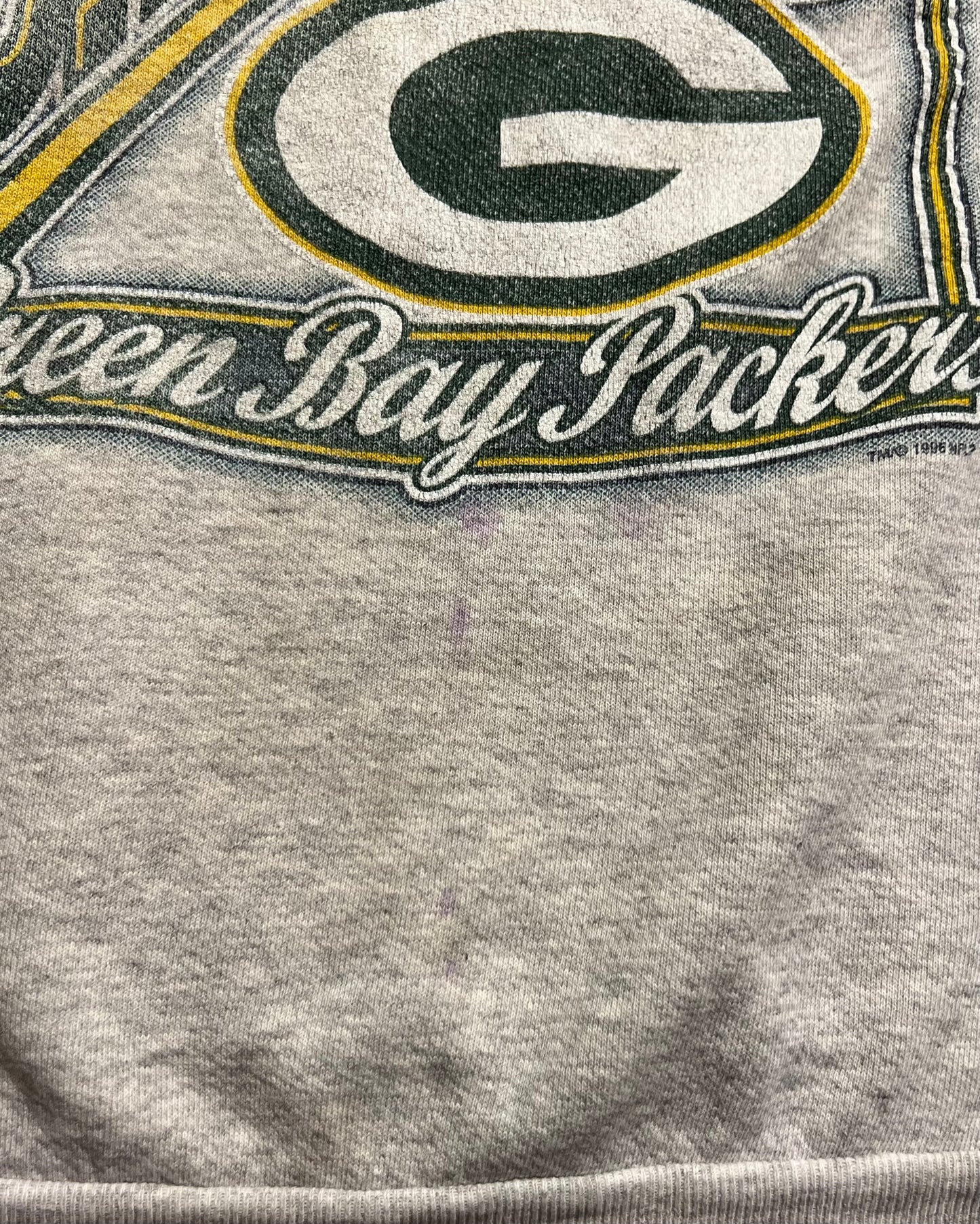 1997 Green Bay Packers Super Bowl Champions Distressed Crewneck