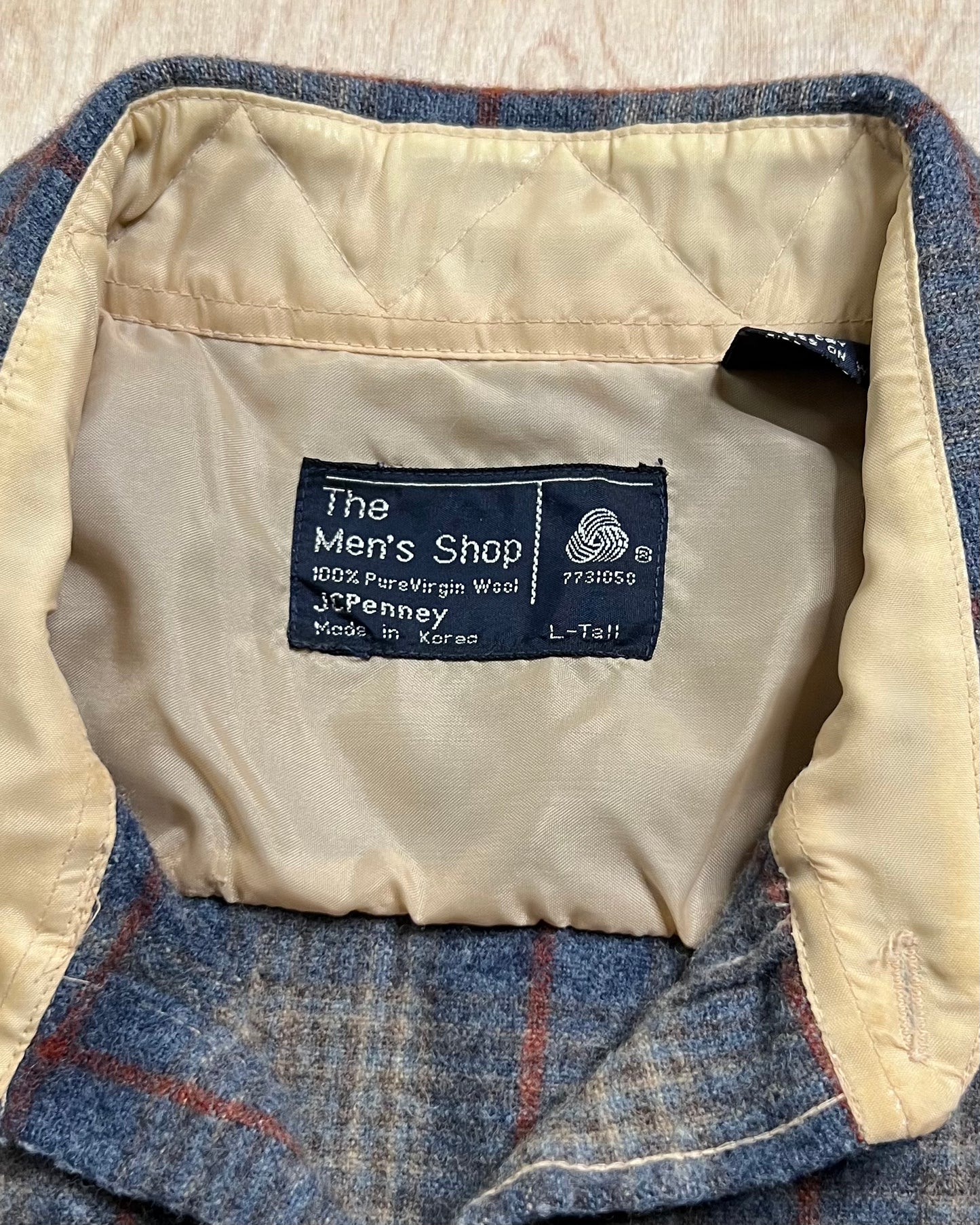 Vintage JCPenny "The Mens Shop" Wool Flannel