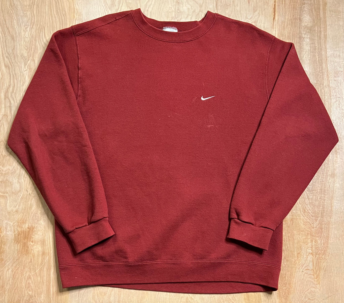 Vintage Nike Mini Swoosh Maroon Crewneck