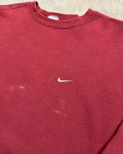 Vintage Nike Mini Swoosh Maroon Crewneck