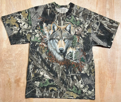Vintage Wolf Pack Mossy Oak T-Shirt