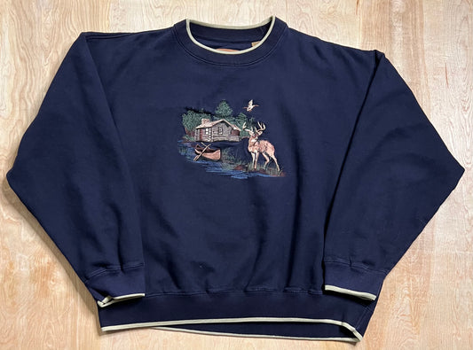 Vintage Deer x Duck x Cabin Crewneck