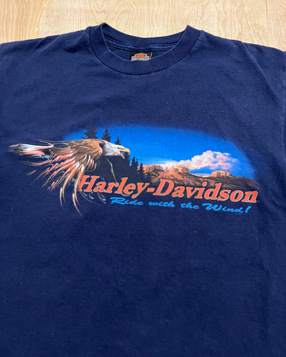 2003 Harley Davidson "Ride with the Wind" Loveland, Colorado T-Shirt