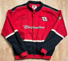 Load image into Gallery viewer, Vintage Nascar Budweiser Dale Earnhardt Jr Racing Jacket
