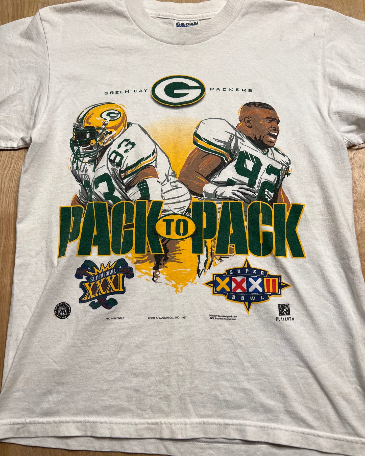 1997 Green Bay Packers Super Bowl "Pack to Pack" T-Shirt