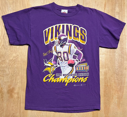 1998 Minnesota Vikings Cris Carter NFC Central Divison Champions T-Shirt