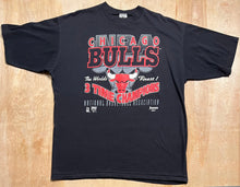 Load image into Gallery viewer, 90&#39;s Chicago Bulls &quot;The Worlds Finest&quot; 3 Time Champions Single Stitch T-Shirt
