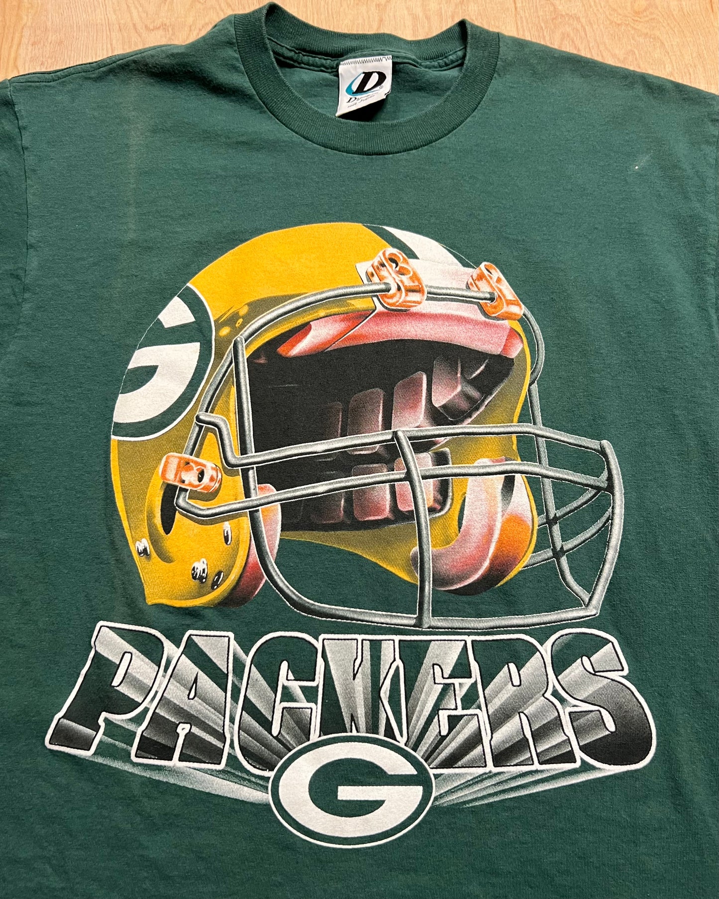 Vintage Green Bay Packers Helmet Logo T-Shirt