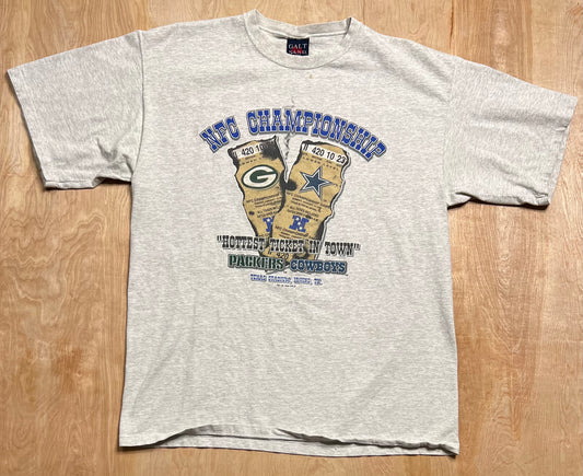 1996 "Hottest Ticket in Town" NFC Championship Packers vs. Cowboys T-Shirt