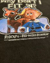 Load image into Gallery viewer, Vintage &quot;Why Don&#39;t I Fit in?&quot; Rudolph the Red Nosed Reindeer T-Shirt
