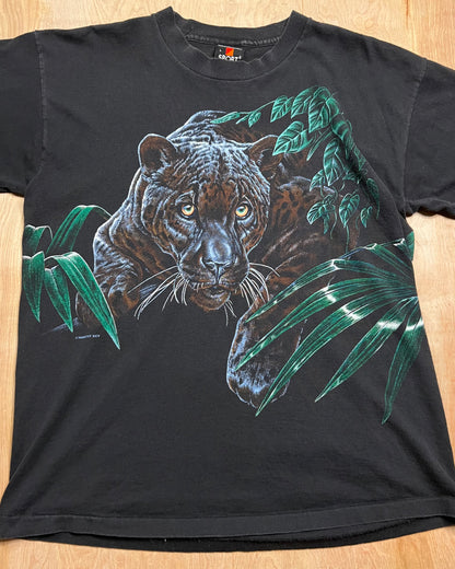 Vintage AOP Panther Jungle Scene Single Stitch T-Shirt