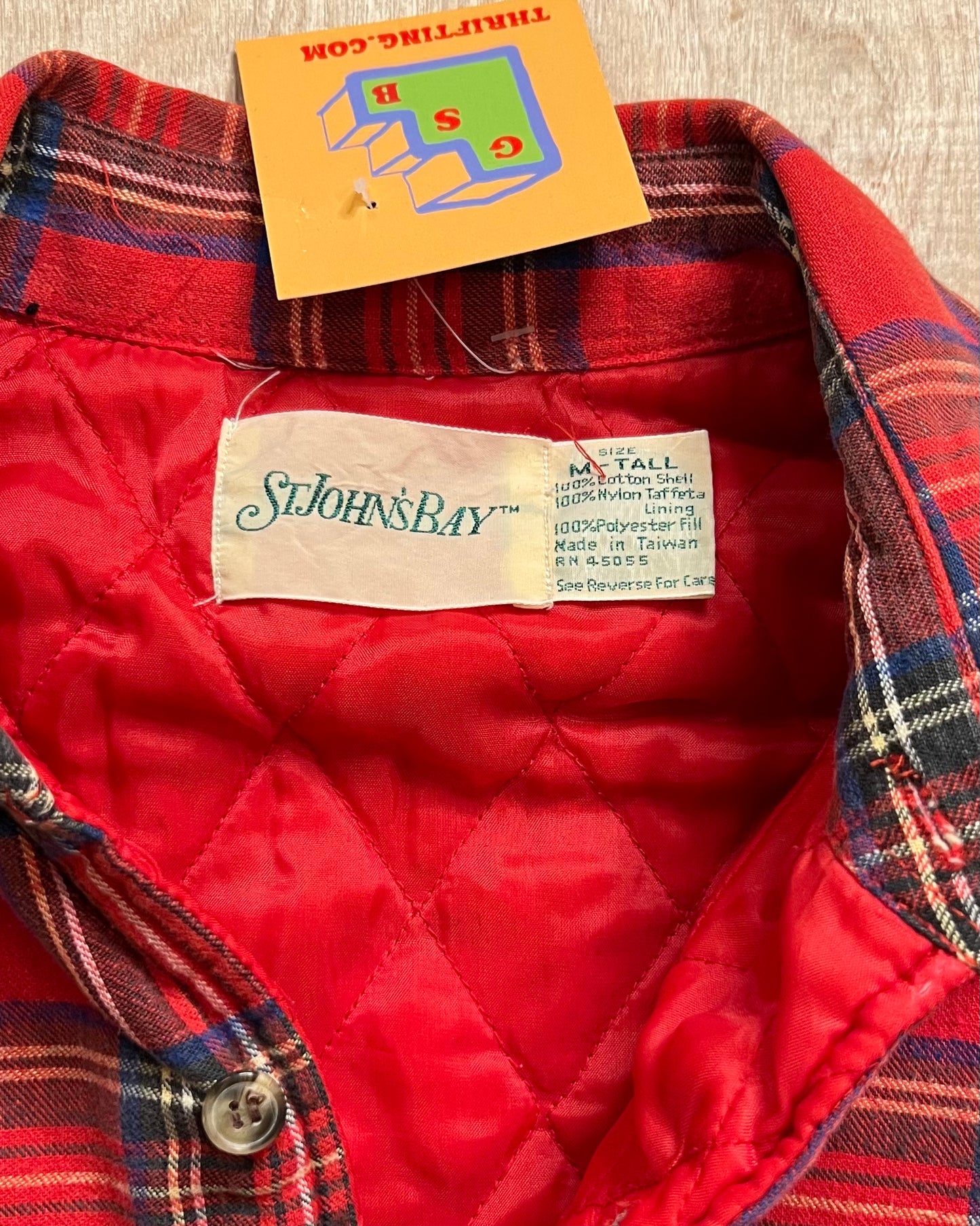 Vintage St Johns Bay Insulated Flannel