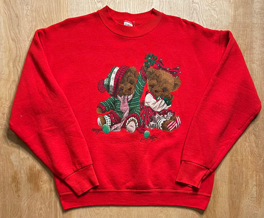 Vintage Christmas Teddy Bears Crewneck