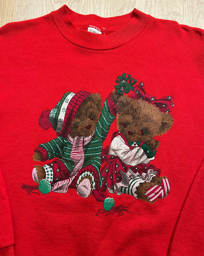Vintage Christmas Teddy Bears Crewneck