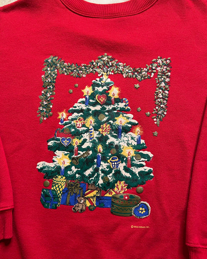 Vintage Christmas Tree Grandma Style Crewneck