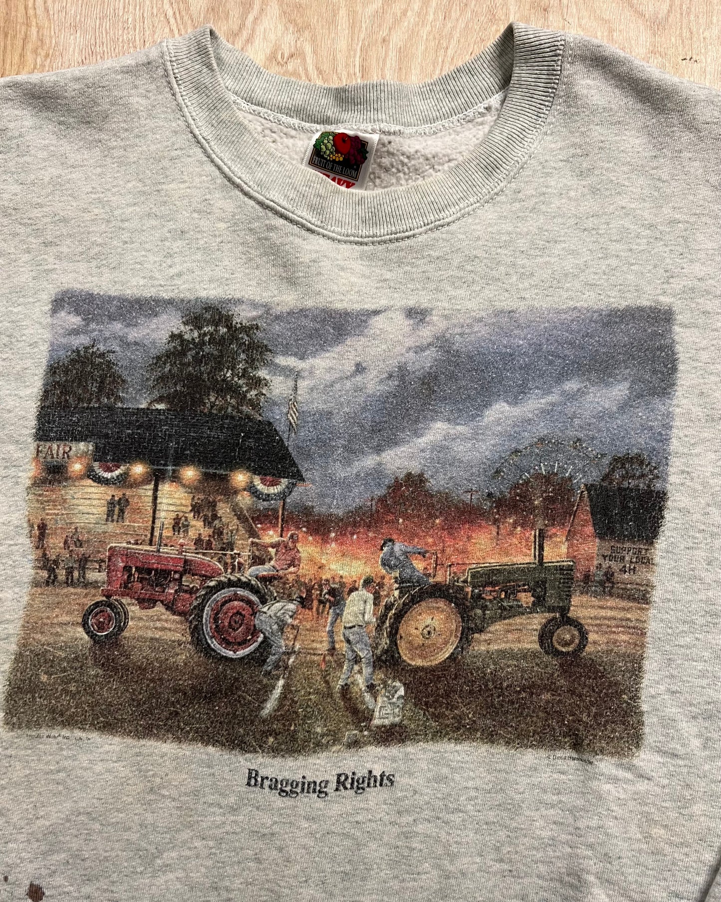 Vintage "Bragging Rights" Tractor Pull Crewneck