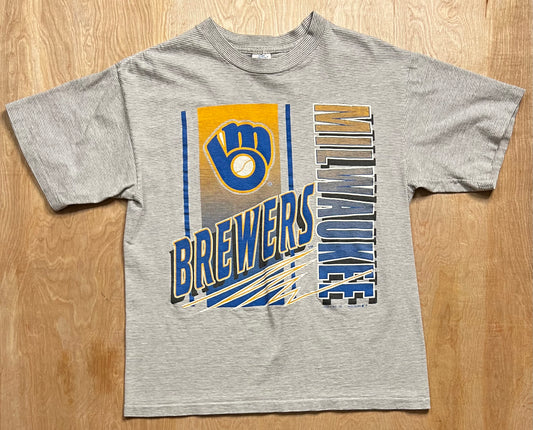 1992 Milwaukee Brewers Logo 7 Single Stitch T-Shirt