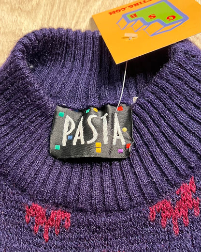 Vintage Pasta Mock-neck Sweater