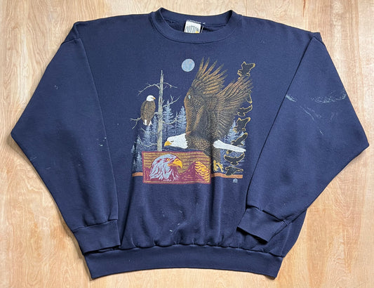 1995 Distressed Eagles Crewneck