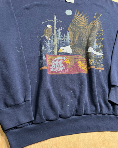 1995 Distressed Eagles Crewneck