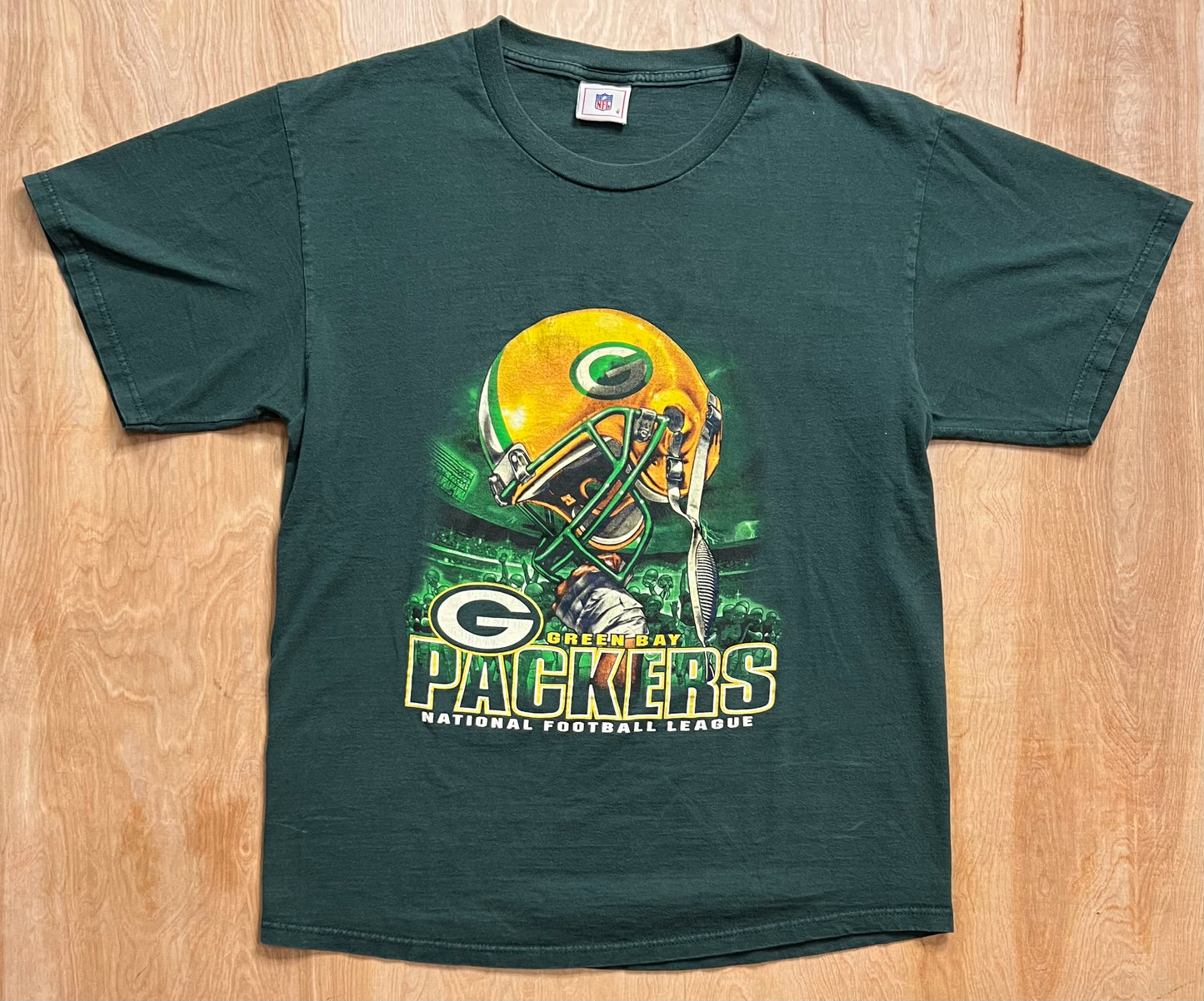 Y2K Green Bay Packers Helmet Graphic T-Shirt