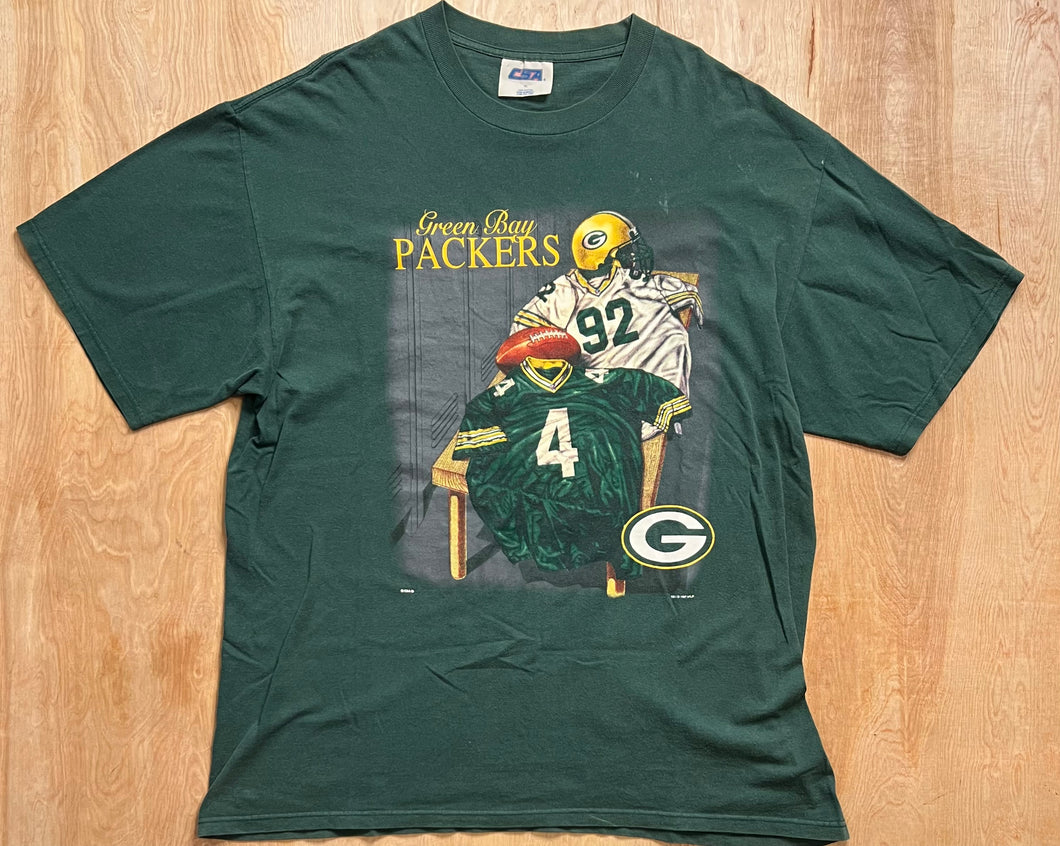 1997 Green Bay Packers #92 X #4 Locker Room T-Shirt