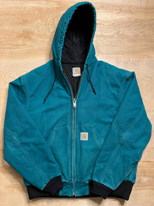 Vintage Carhartt Teal Insulated Work Jacket