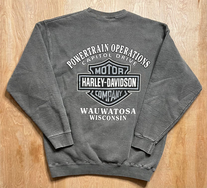 1990's Harley Davidson Powertrain Operation Waukutosa, WI Crewneck