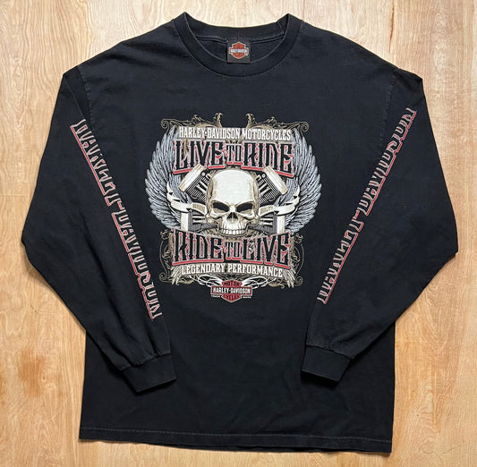 Harley Davidson "Live to Ride, Ride to Live" Long Sleeve Shirt