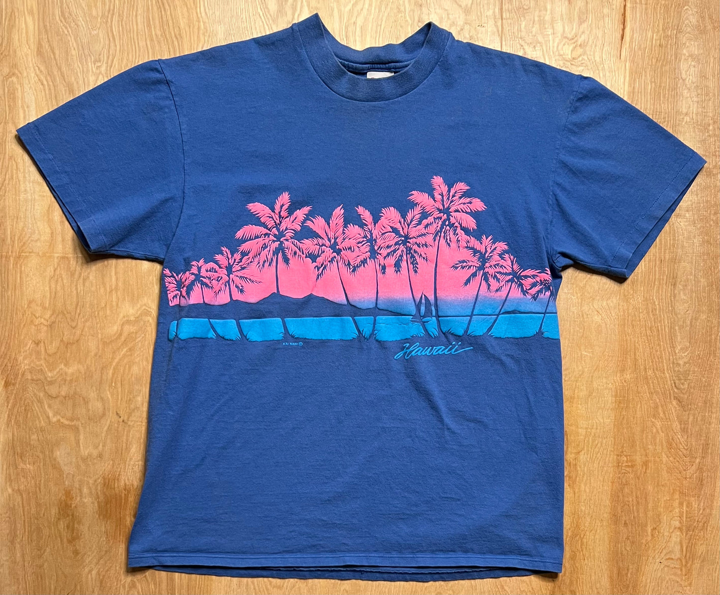 Vintage Hawaii Ocean Scene Single Stitch T-Shirt